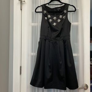 Black Satin dress with embellishments 👗